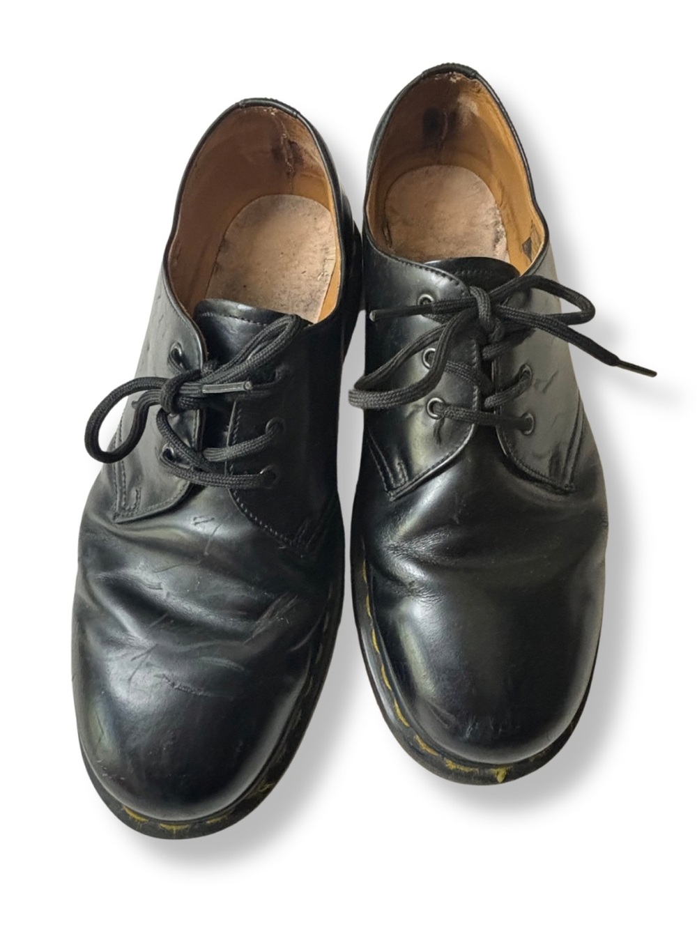 Dr. Martens 3 Eye Black Leather Oxford Shoes US Women 9 Men 8 UK 7